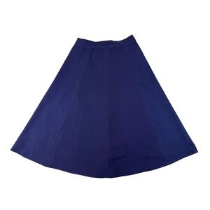 Vera Maxwell Small Vintage A-Line Midi‎ Skirt Wool Purple Paneled